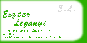 eszter leganyi business card